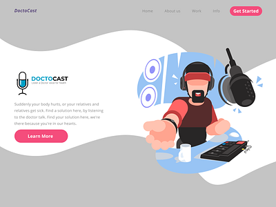 Podcast Doctor Website design doctor app health app ui design ux design