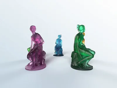 Sculptures 3d abstract animation c4d clean effect interface material motion scattering sss surface ui ux