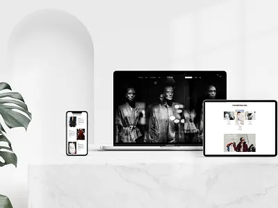 Fashion website design minimal ux web