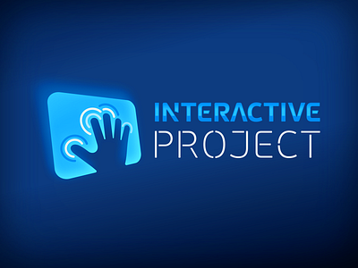 “Interactive project” logo branding education games hand hand drawn icon illustration logo logodesign logotype multitouch oktogram projector school sensor touch touchscreen vector vector illustration