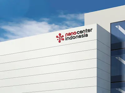 Nano Center Indonesia Logo on Building branding company logo