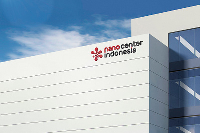 Nano Center Indonesia Logo on Building branding company logo