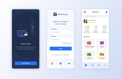 School app for mobile Login Dashboard dashboard ui design design login page mobile app design mobile carousal design mobile dashboard mobile design mobile login design mobile ui school app design ui ux