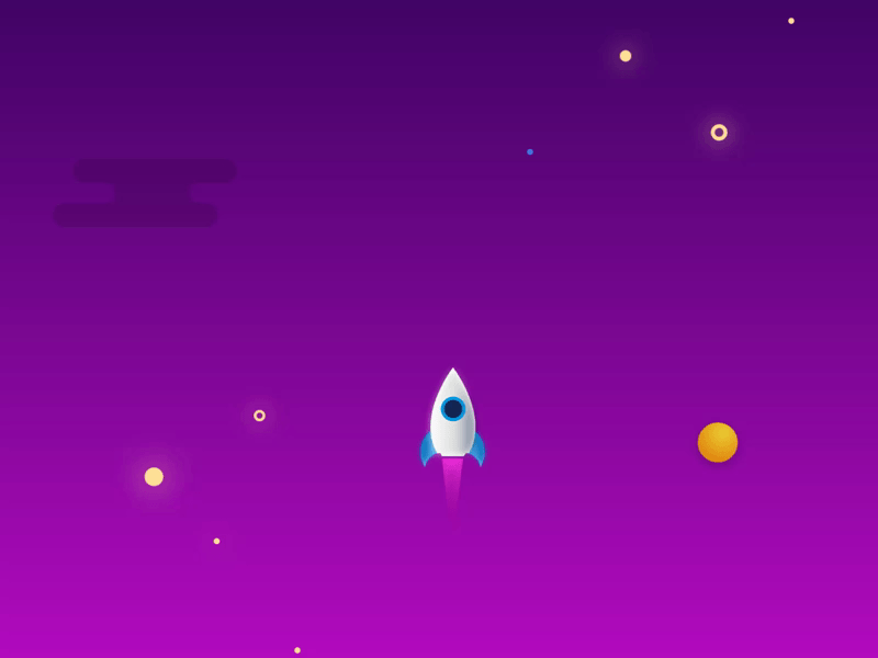 Rocket animation animation design illustration microinteraction rocket space