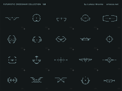 Futuristic Crosshair Collection 1.0 crosshair dark fps futuristic games interface ui