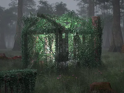 The light of the ruins aftereffects clarisseifx environment forest houdini nature quixel ruins speedtree vegetation