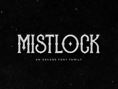Mistlock Typeface album book branding cover fantasy font logo magic metal music rock title tugcu typeface