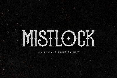 Mistlock Typeface album book branding cover fantasy font logo magic metal music rock title tugcu typeface