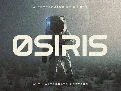 Osiris - Futuristic Font album cover creativemarket font futuristic game gaming logo nasa poster retrofuturistic sci fi title tugcu typeface typography