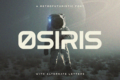 Osiris - Futuristic Font album cover creativemarket font futuristic game gaming logo nasa poster retrofuturistic sci fi title tugcu typeface typography