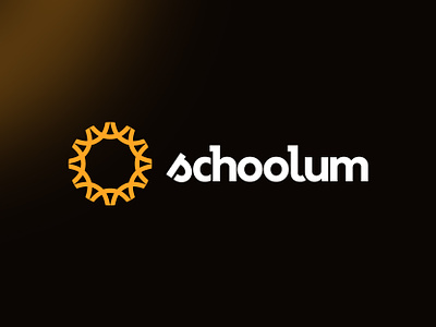 Schoolum logo branding design education icon illustration lead generation logo mark sun
