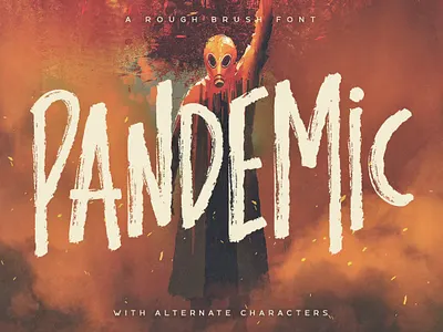Pandemic - Brush Font album brush brush font cover creativemarket font game graffiti grunge logo poster title tugcu typeface urban