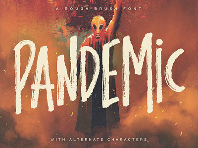 Pandemic - Brush Font album brush brush font cover creativemarket font game graffiti grunge logo poster title tugcu typeface urban