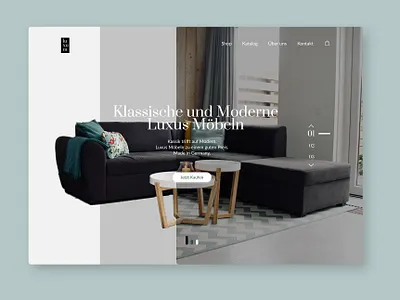 E-Commerce: Luxus Möbel store branding design e commerce website elegant ui ux web
