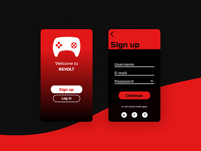 revolt shot 1 app dailyui dailyuichallenge design flat minimal ui ux web