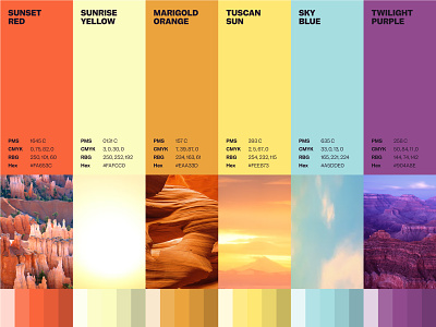 Colors Inspired by Nature bold branding bright clean energy color palette color scheme colors graphic design identity modern nature palette sky solar solar energy sun visual identity