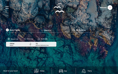 Flying Widget airlines booking design desktop flat travel ui ux web website