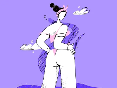 Sneaky girl DTIYS adobe illustrator cartoon character design dtiys feminism flat illustration line art ui vector