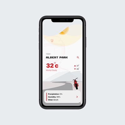 Flow: A weather app for motorcycle riders app design flat icon illustration minimal typography ui ux vector