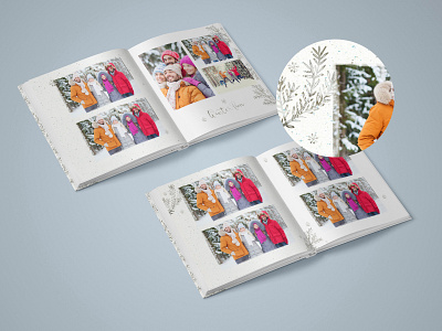 Winter fun photobook photos photoshop silmpe design silver winter winter fun