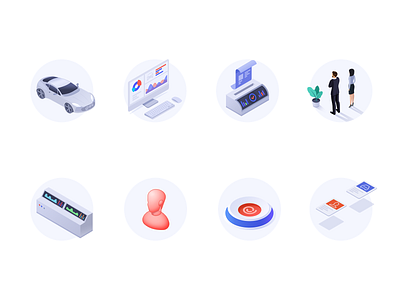 isometric illustration 02 branding design icon illustration vector