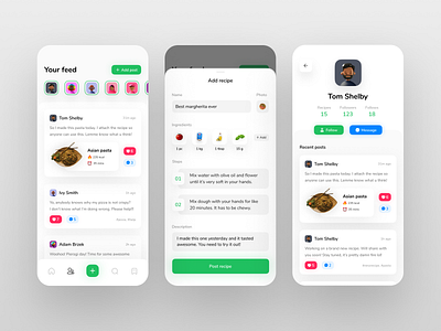 Recipes App UI - part 2 2020 app design design flat inspiration interface minimal mobile mobile app mobile design mobile trends mobile ui mobileinspiration mobiletrends mobileui trending uidesign uiinspiration uitrends uiuxdesign