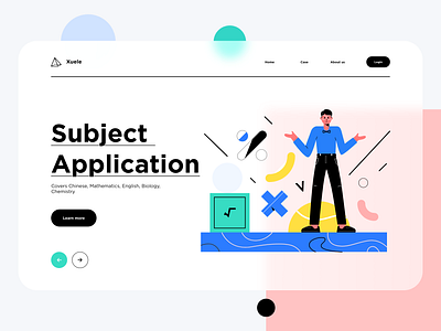 Subject application blue illustration