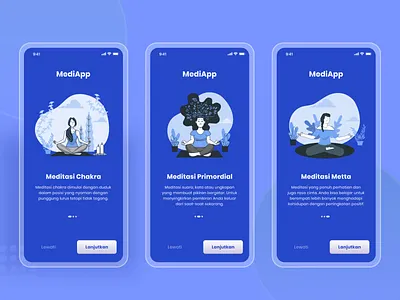 Onboarding Meditation Screen Exploration design illustration mobile mobile ui onboarding onboarding screen splashscreen ui uiux ux