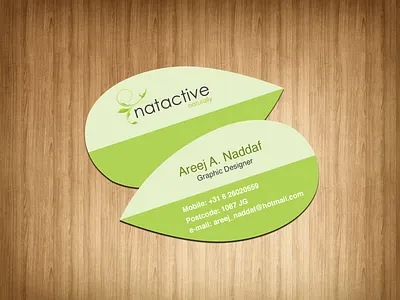Natactive Naturally Business card sample design illustration