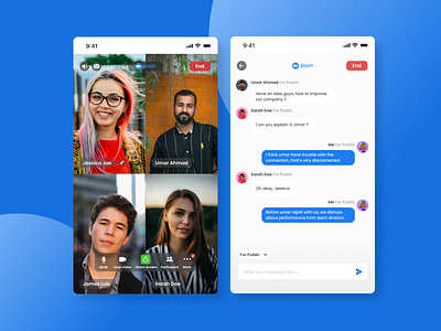 Redesign Zoom Apps application apps blue design gradient illustration ios mobile ui ux
