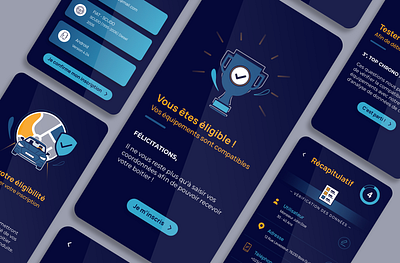 Industry - Eligibility Form app aurélie dassonville branding contact form dark mode design eligibility form fields icons set illustration illustrations industry pixeloscopia register form ui usability ux