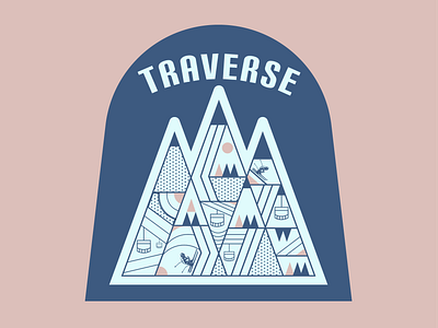 Traverse (ski mountain resort) #dailylogochallenge adventure logo branding daily logo challenge design flat illustration logo minimal minimalist mountain logo simple ski mountain ski mountain logo ski resort logo typography vector