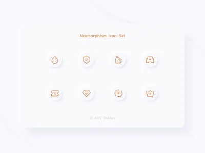 Neumorphism VIP Icon Set automotive carservice carwash diamond icon set insurance king neumorphic neumorphism rosegold sale transport ui vip