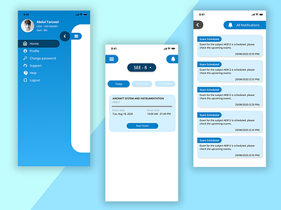 Examination app concept app app design figma product design ui uidesign