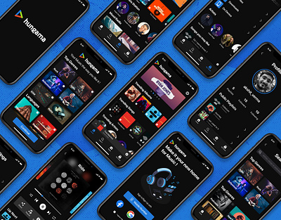 Hungama Music App Redesign app design ios app design mockup music app product design redesign concept ui uidesign uiux design user experience user interface design ux ux design uxui