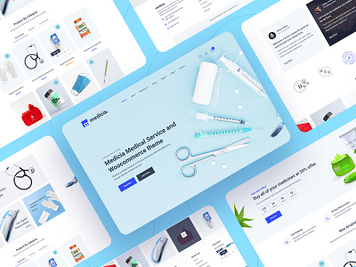 Medicia - Medicine Store eCommerce Website Concept 2 branding clean creative ecommerce ecommerce shop landing page marketing medical medicine medicine store minimal shopping startup store ui ux