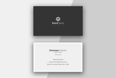 Clean Business Card Design branding business businesscarddesign clean corporate creative logo social media design template ui ux