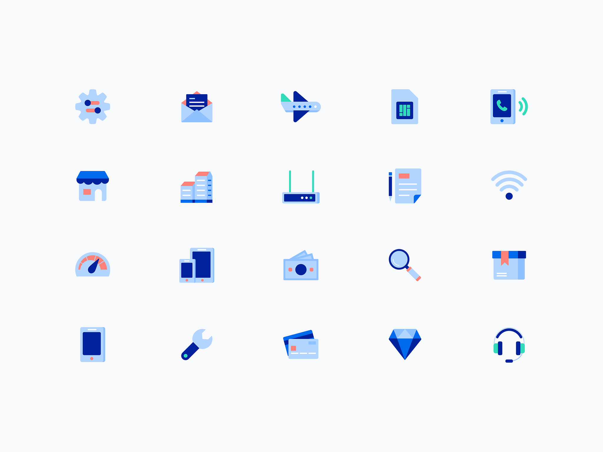 Illustrative icons by Miko HIltunen on Dribbble