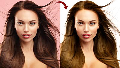 Photoshop Hair Masking & Color Changing background image background removal background removal service background remove branding color change color replace cutout image hair masking image editing image editing service image editor photo edit photo editing photo editing services photo editor transparent background white background