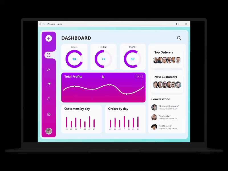 Animated Dashboard animated animated gif animation dashboad dashboard design dashboard ui design ui ui animation ux web website xd