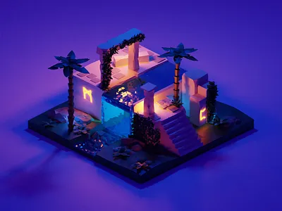 Ancient Ruins 3d blender blender3d isometric isometric design
