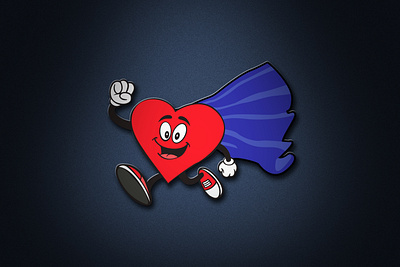 SUPERMAN HEART MASCOT LOGO DESIGN business logo cartoon cartoon character cartoon illustration cartoons company logo design gaming logo illustration logodesign mascot mascot character mascot design mascot logo mascot logo design mascot logos mascotlogo professional logo