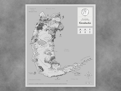 Malazan Gray Genabackis fantasy map