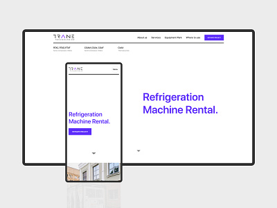 TRANE TECHNOLOGIES - Website Redesign actual company equipment industry job machine manufacture minimal new park project redesign refrigeration rental trends ui ux webdesign website work