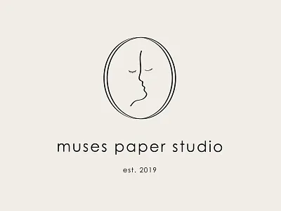 Muses Paper Studio Logo branding logo wedding invitation
