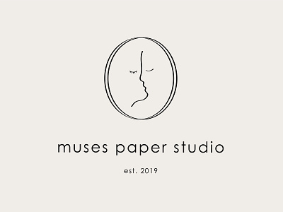 Muses Paper Studio Logo branding logo wedding invitation