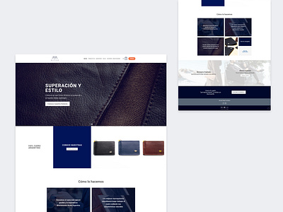 Millán web experience design ecommerce home homepage leather product ui web web design web experience website