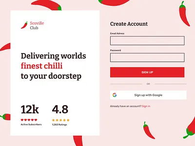 Daily UI 001 - Sign Up dailyui dailyui 001 hero pattern signup website design