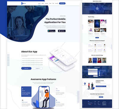 App landing page app landing page app landing template app showcase app template app website clean landing page creative app landing page landing page