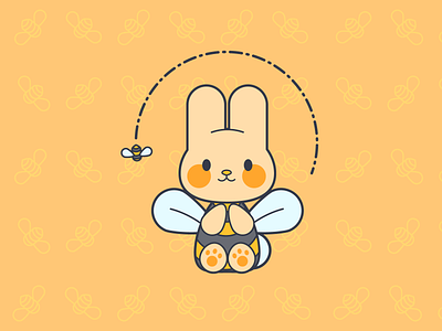 Honey Bunny bunny character design childrens illustration creature design cute cute animals illustration rabbit vector vector art